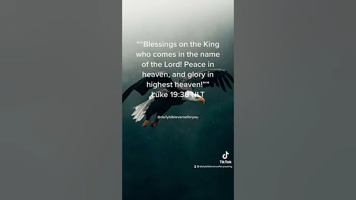 Luke 19:38 (NLT) #BibleVerse #DailyVerse #fyp #manifestation #GodIsGood #Bible #4u