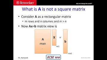ECSE 1010 -  Solving Rectangular Matrices using Pseudo-inverse