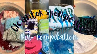 Cleantok sponge squeezing• 1hr compilation •🌈🧽