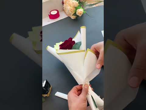 صنع باقة من ورده واحد     بوكيه