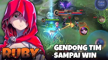 Ruby Gendong 1 Tim Berat Banget Punggung | Build Ruby Tersakit 2022 | Top 1 Global Ruby - MLBB