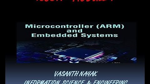 VTU MCES 18CS44 M4 L2 APPLICATION SPECIFIC EXAMPLES OF EMBEDDED SYSTEMS