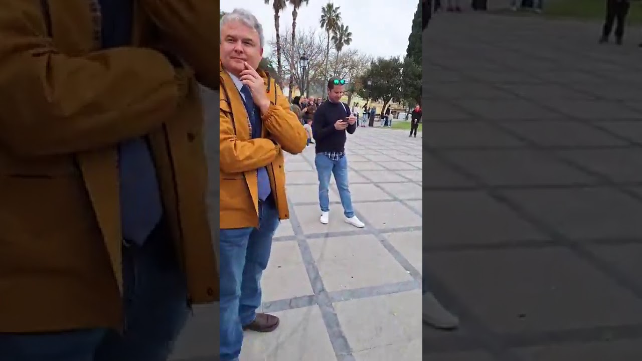 🟢⚪️🟢 Acto oficial de lazada de labandera de Andalucía en la plaza Blas Infante de #LosBarrios