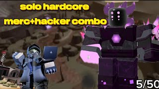 Solo hardcore triumph merc+hacker combo (5/50)