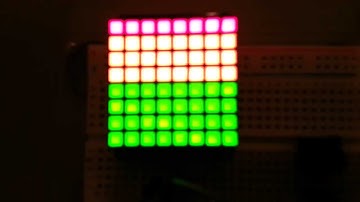 BeagleBone Black: plot analog sensor on Adafruit bi-color LED matrix