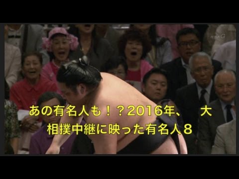 大相撲 客席にあの有名人も 16年 大相撲中継に映った有名人８ 大相撲チャンネルno 008 Youtube