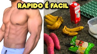 VITAMINA DE BANANA COM AVEIA PARA GANHAR MASSA MUSCULAR (RAPIDO E FACIL)