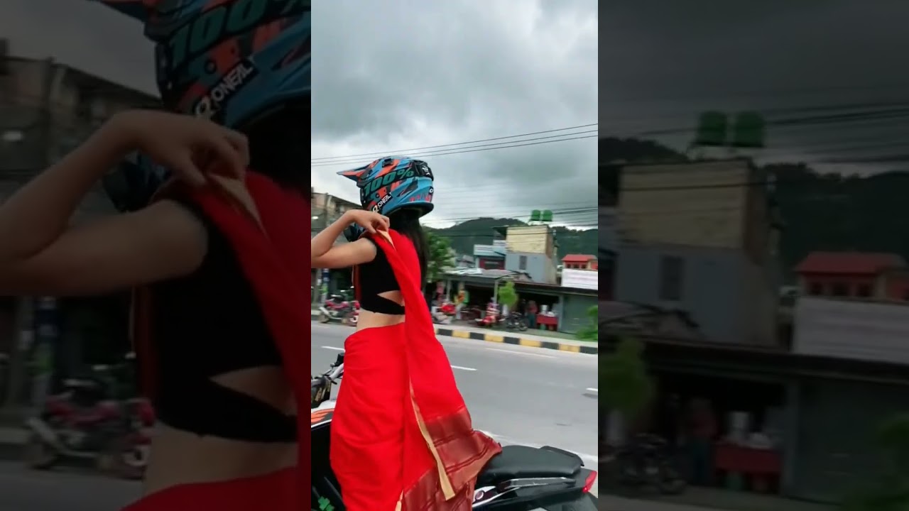 Surakshya Kc Ride on Rato Sari ❤️ | Lady Rider