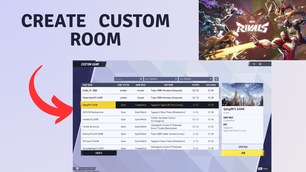 Marvel Rivals Log Custom How to Create Custom Room in Marvel Rivals - YouTube