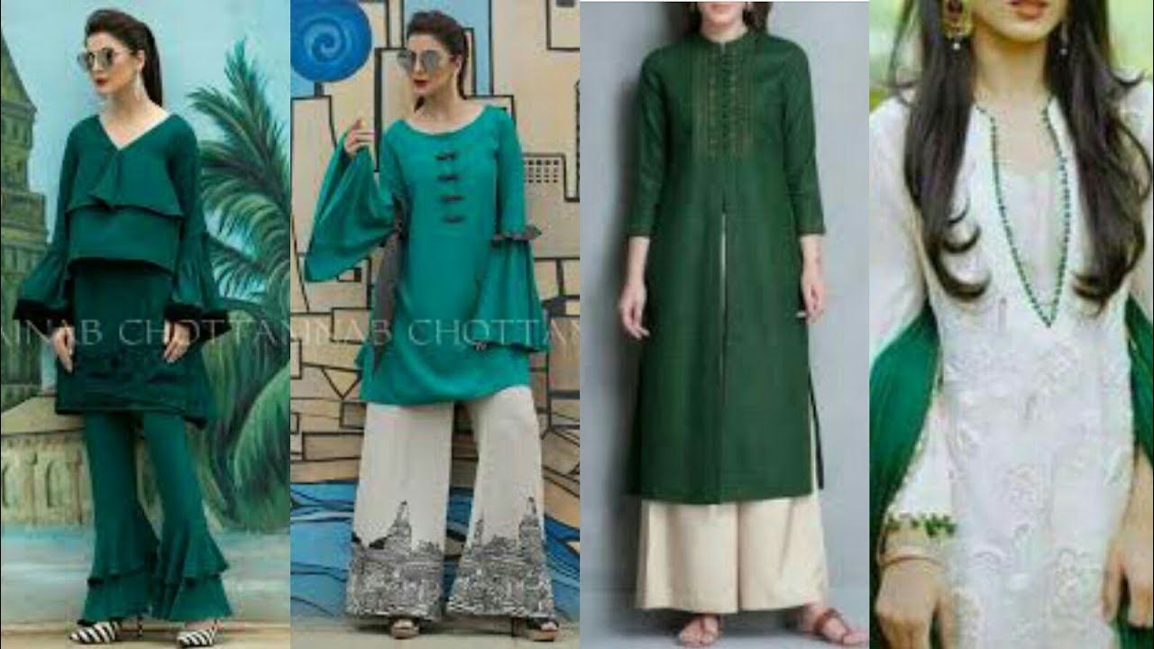 white and green dress design