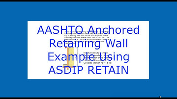 AASHTO Anchored Retaining Wall Example Using ASDIP RETAIN