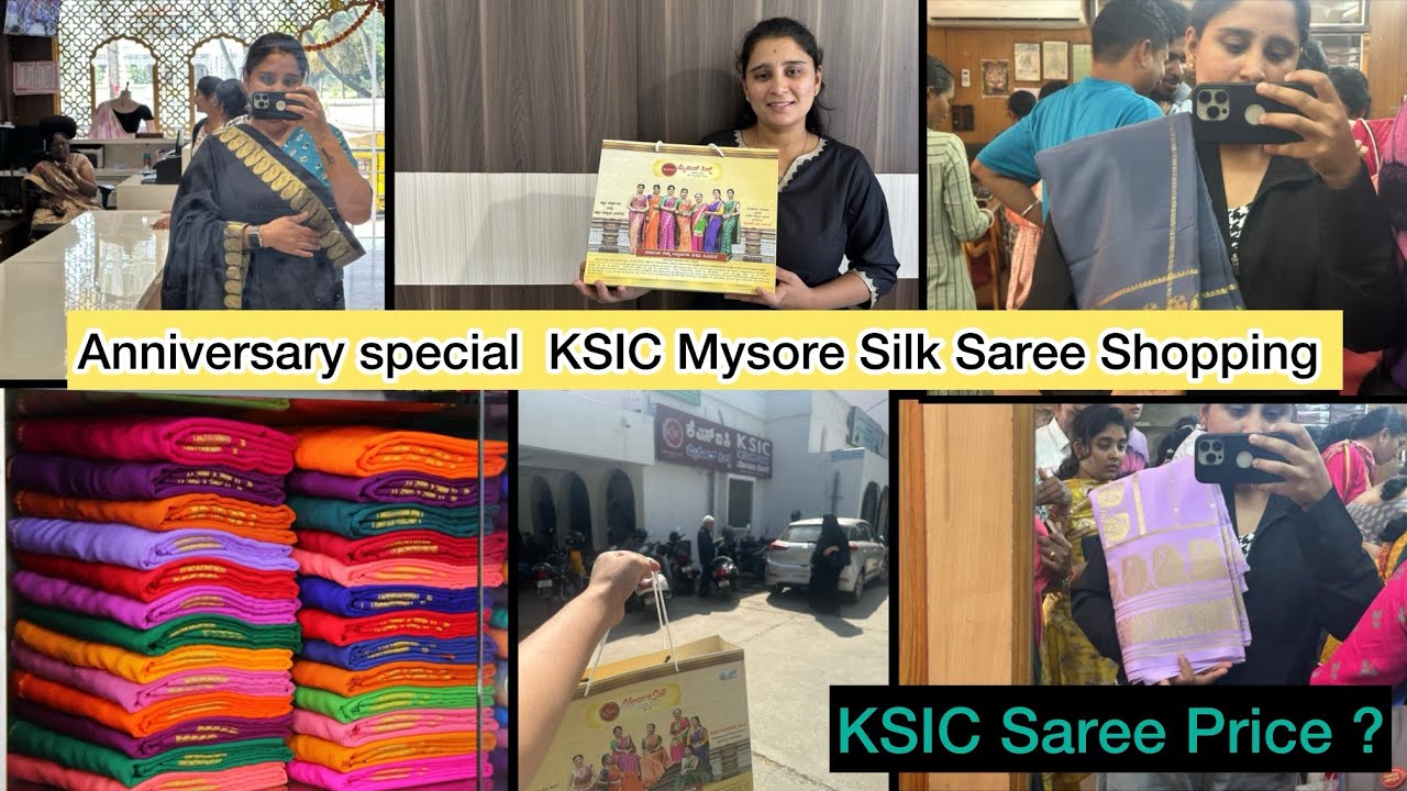 Anniversary Special KSIC Mysore Silk Saree Shopping | #kannadavlog # ...