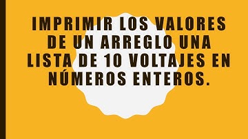 Imprimir los Valores De un arreglo en Java.