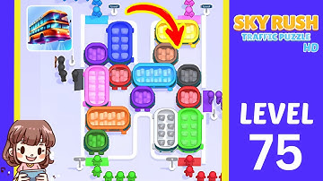Sky Rush Traffic Puzzle Level 75 Solution Walkthrough