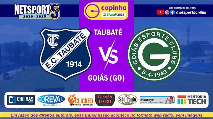 AO VIVO | Taubaté x Goiás (GO) | Copinha 2025 (3ª Rodada)
