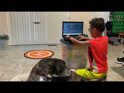 9 year old Controlling DJI Tello drone using Python Program