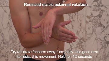 Shoulder External Rotation Exercise - Resisted Static