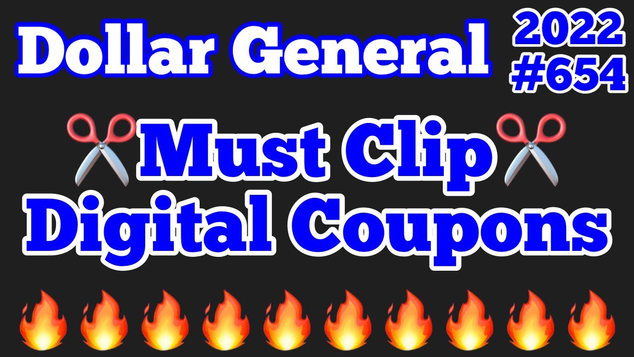 2022654 ️Dollar General Couponing ️Must Clip Digital Coupons🤑Must