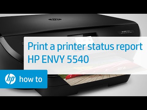 Printing a Printer Status Report | HP ENVY 5540 Printer | HP