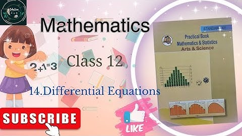 14. Differential Equations/class 12/Maths Practical solution #class12