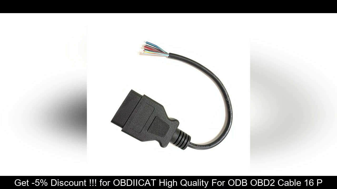 Promo -5% – OBDIICAT High Quality For ODB OBD2 Cable 16 Pin 1 Male To 16 Pin 2 Female OBD II OBD2 C
