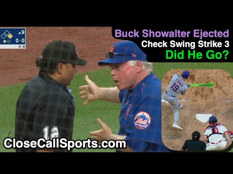 E118 - Buck Showalter Ejected After Erich Bacchus Calls Mark Canha's Check Swing Strike...Did He Go?