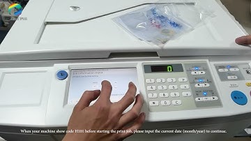 Solution for ”H101“ error code on Risograph RZ/EZ/MZ digital duplicator