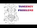 Tangency problems in technical drawing  engineering drawing