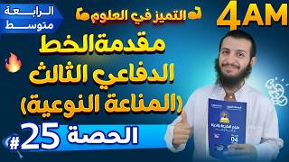 الحصة 25 مقدمة الخط الدفاعي الثالث (المناعة النوعية) رابعة متوسط علوم طبيعية