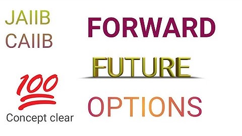 JAIIB &CAIIB- Concept behind of Forward Future and options