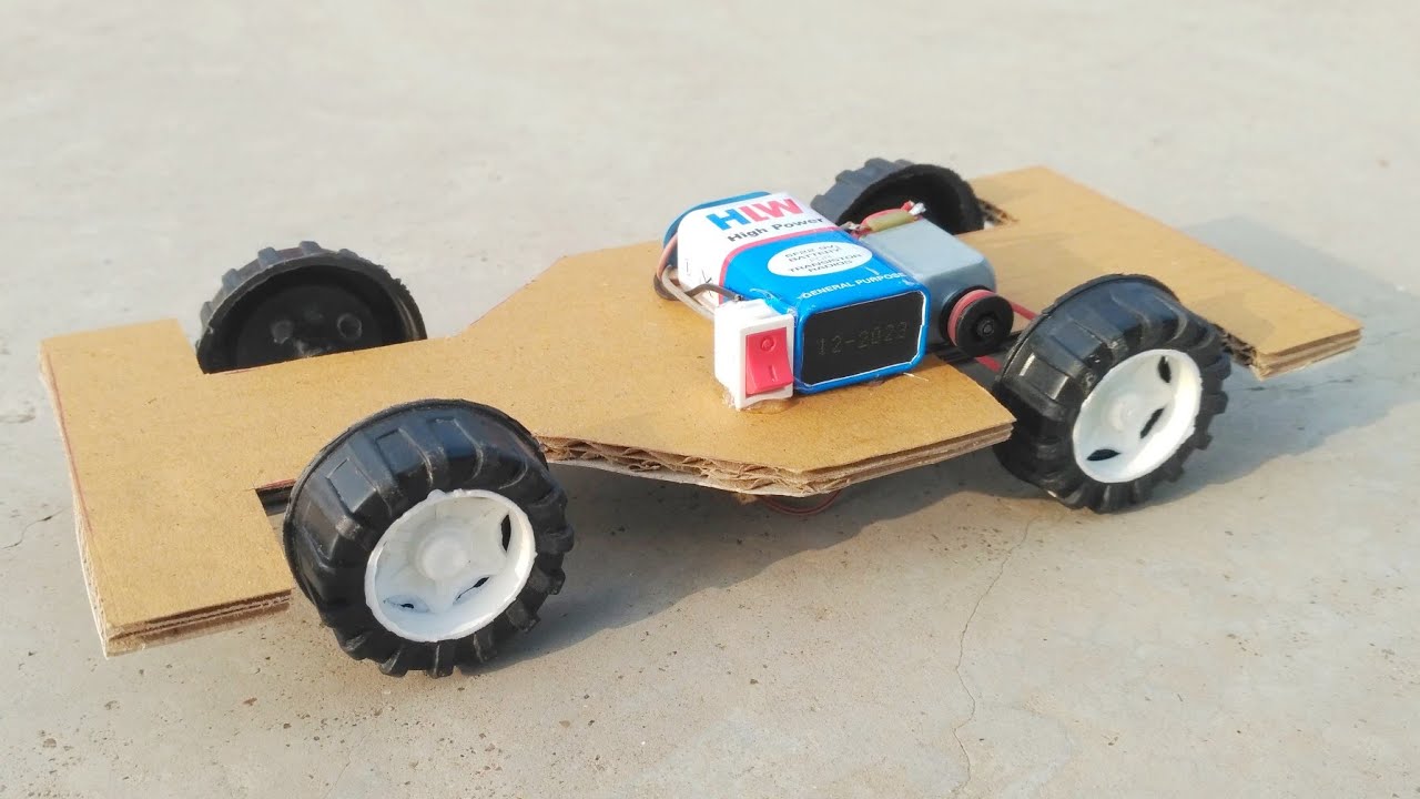 How to make a cardboard car | how to make a electric car at home | 1 million gear