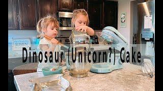 Dinosaur (Unicorn?) Cake  Cooking with Kids