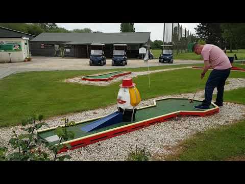 Crazy Golf at Malkins Bank Golf Club in Sandbach - hole 1