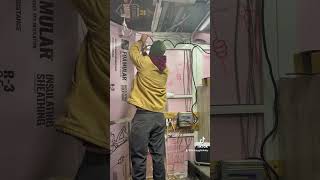 Horse trailer DIY remodel living quarters dressing room