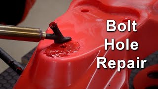 Repairing a Bolt Hole in a Dirt Bike Fender Using the ATV Pro Welder