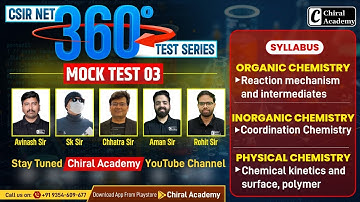 CSIR NET Dec 2025 | Mock Test 03 Discussion | Coordination, Kinetics, Reaction Mech. & Intermediates