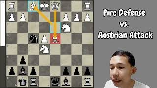 Pirc Defense vs. Austrian Attack f4 | Dragoljub Baretic vs. Vasja Pirc #chess  #chessopenings