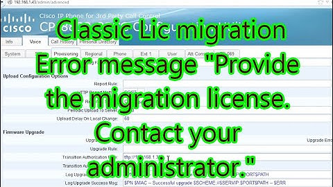 Classic Lic migration Error message "Provide the migration license. Contact your administrator."