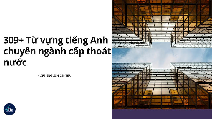 Cấp nước trong xây dưng tiếng anh là gì