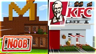 Thử Thách Xây Nhà KFC và MCDONALD Nào Đẹp Nhất Trong Minecraft