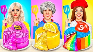 ¡Desafío de Cocinar Yo VS Abuela! Decoración de Pasteles y Situaciones Divertidas por YUMMY JELLY