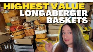 Vintage To Now Longaberger Basket Collection HIGHEST VALUED!