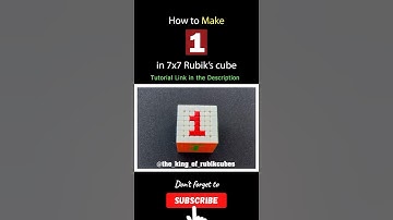 Number 1 on a 7x7 Rubik