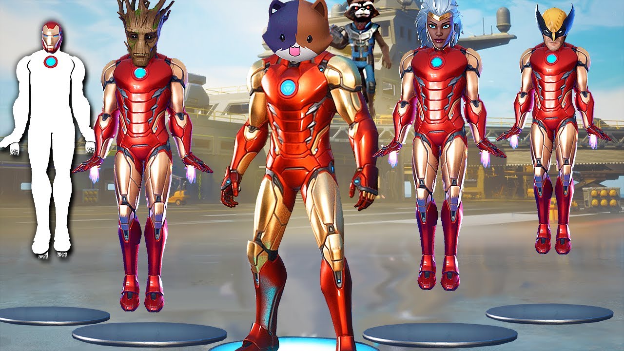 Iron Man Emote (Suit Up by Tony Stark Built-In) with All Season 4 Skins (and more..)