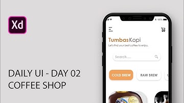 ADOBE XD TUTORIAL | Coffee Shop_Part 1 - DailyUI_02 (Speed Design)