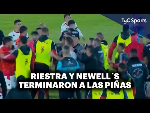 ESCÁNDALO: LA VIOLENTA PELEA ENTRE LOS PLANTELES DE RIESTRA Y NEWELL'S EN LA COPA ARGENTINA