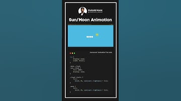 Sun/Moon Animation - HTML, CSS and JavaScript