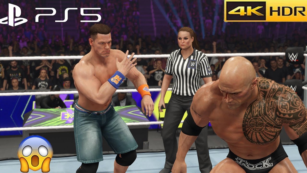 WWE 2K24- John Cena vs The Rock | EXTREME RULES MATCH| WWE 2K24 ...