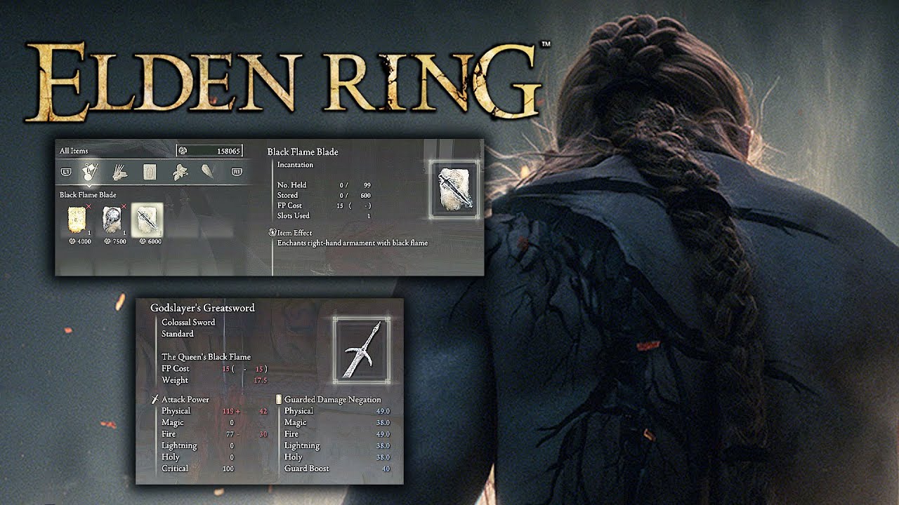 ELDEN RING HOW TO GET BLACK FLAME BLADE & GODSLAYER'S GREATSWORD (PS5
