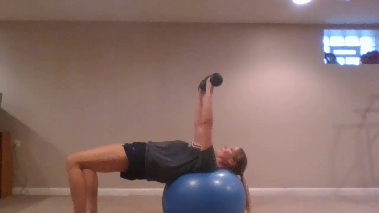 Stability Ball Dumbbell Press YouTube